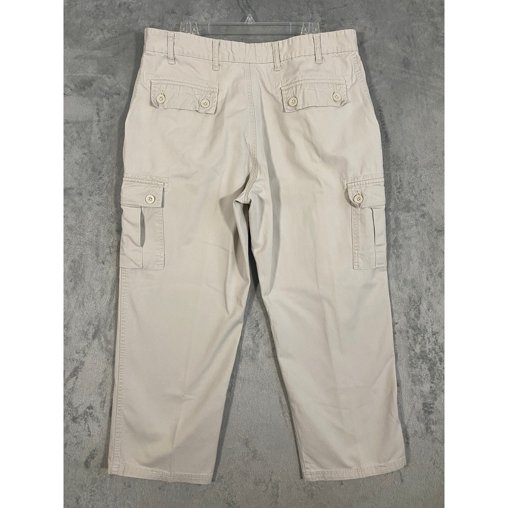Arizona Cargo Pants 38x30 Khaki Tan Relaxed Straight Leg Cotton Utility Skater - Picture 4 of 10
